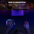 thumbnail image 4 of Gaming Keyboard Rainbow Backlit One-handed Gaming Keyboard Wrist Rest Portable Mini Mechanical Keyboard, Suitable for PC Gamers, 35 Keys, 4 of 9