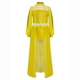 thumbnail image 2 of Aislor Kids Girls Lyrical Dance Costume Rhinestones Recitals Skirted Leotard Dance Competitions Dress Yellow 10, 2 of 6