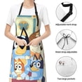 thumbnail image 5 of Saiise Bluey Print Apron With Pockets Kitchen Bib Waterproof Women Men Unisex Adjustable Cooking Apron, 5 of 8