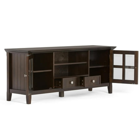 Simpli Home - Acadian TV Cabinet for Most TVs Up to 60" - Tobacco Brown
