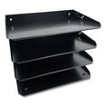 thumbnail image 2 of Huron Desktop Horizontal 4-Slot File Organizer, Black Steel, 2 of 4