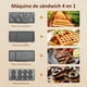thumbnail image 2 of Sandwichera Eléctrica 4 En 1 Waflera Y Parrilla Antiadherente Led Doble Indicador Fácil De Usar Y Limpiar Diseño Compacto Y Portátil Negro Aigostar, 2 of 7