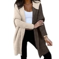 thumbnail image 2 of Vedolay Women's Cardigans Long Sleeve Open Front Sweaters Coat 2023 Khaki,S, 2 of 5