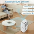 thumbnail image 4 of Towallmark 14000 BTU Portable Air Conditioner Unit, Air Conditioner with Cool, Fan and Dry Function, Remote Control, Sleep Mode 24Hrs Timer, Cools 700 Sq.ft, 4 of 8
