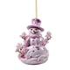 thumbnail image 1 of Ruifaya Adornos de muñeco de nieve navideño, adornos colgantes de muñeco de nieve rosa navideño único en 2D para árbol de Navidad, manualidades navideñas colgantes para bodas, fiestas navideñas, 1 of 7