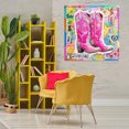 thumbnail image 3 of Stupell Industries Groovy Vintage Cowgirl Collage Abstract Painting Wrapped Canvas Art Print Wall Art, 36 x 36, 3 of 8