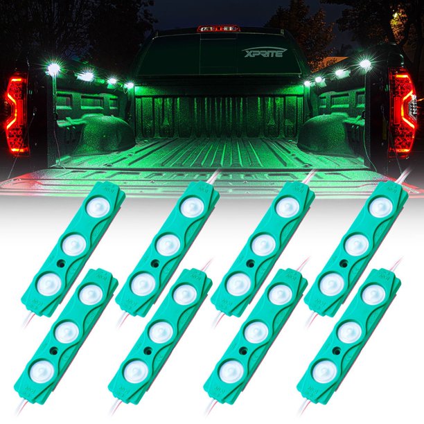 Xprite 8 LED Rock Light Pods Truck Bed Lighting Kit w/ Switch Walmart