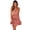 Rose Pink, variant on Summer Dresses for Women 2026 V-Neck Spaghetti Strap Bowknot Backless Sleeveless Lace Mini Swing Skater Dress