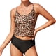 thumbnail image 1 of Traje de baño dividido de verano, conjunto de traje de baño con espalda abierta y correa ajustable para fiesta en la playa, piscina, estampado de leopardo M, 1 of 5