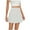 White, variant on Riforla Women's Fashion Casual Solid Color All Ultra Short Pleated Skirt Womens Skirts Red S