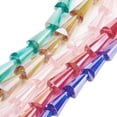 thumbnail image 1 of 10 hebras de cuentas redondas facetadas de vidrio electrochapado para joyería (50 piezas/hebra, colores mezclados), 1 of 6