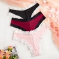 thumbnail image 3 of Women's Panties - Everyday Comfort Seamless Fit with Multicolored Design and Decorative Button Detail, 3 of 6