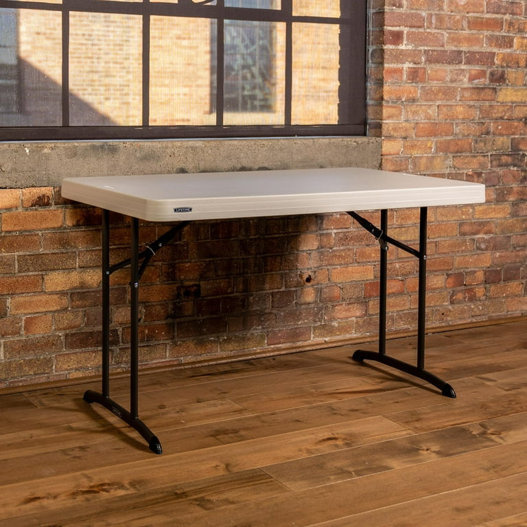 Lifetime 4 Foot Rectangle Folding Table Indoor Outdoor Commercial