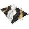 thumbnail image 4 of Black Marble Gold Wave Pattern Blanket,Comfortable Soft Lamb Wool Throw Blanket,All Season,Warm Lightweight Blankets for Sofa Bed Couch Living Room Chair,40"x50", 4 of 4