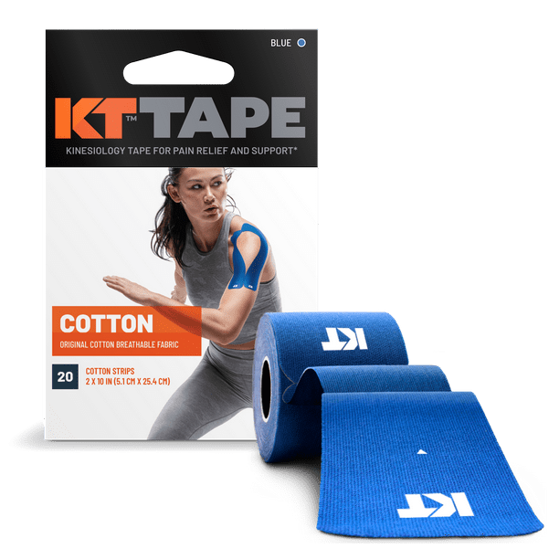 KT Tape Blue Original Cotton Kinesiology Tape 20 Precut Strips