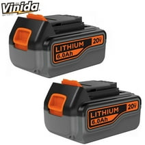 Vinida 2 Pack 20V 6.0Ah LBXR20 Battery Replacement for Black and Decker 20V Lithium ion Battery LBX4020 LBXR20-OPE LB20 LBX20 LBX4020 LB2X4020-ope LBXR2020-OPE 20 Volt