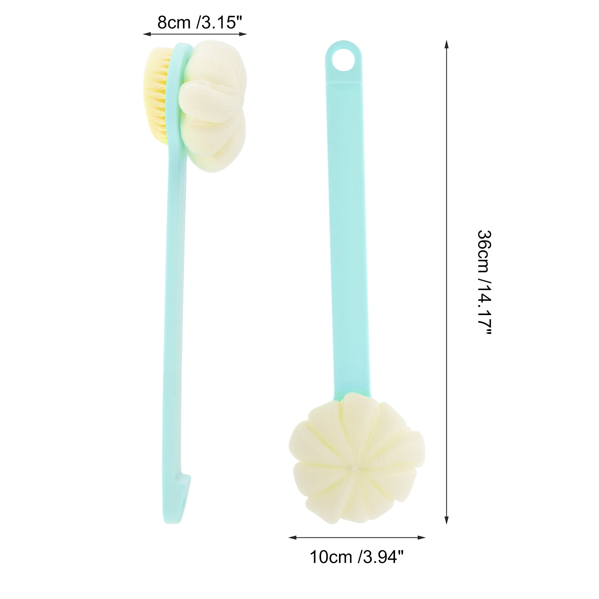 Unique Bargains Bath Brush Body Scrubber 14.17"x3.94" 1 Pc Blue