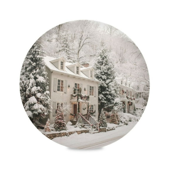 Round Placemat Heat Resistant & Wrinkle-Free Dining Table Decor Placemat For Home & Weddings The Christmas House