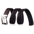 thumbnail image 6 of Ermenegildo Zegna Men's Braided Leather and Cotton Weave Belt (48US / 120EU, Dark Brown), 6 of 7