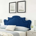 thumbnail image 2 of Headboard, Full Queen Size, Blue Navy, Velvet, Modern Contemporary Mid-Century French Country, Mid Century Bedroom Master Guest Suite Room, 2 of 9