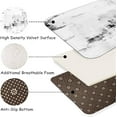 thumbnail image 5 of 2 Pieces Kitchen Rugs, Abstract Anti Fatigue Non Slip Foam Cushioned Purple Art Painting Comfort Indoor Floor Mat Runner Rug Set for Laundry Office Sink Bathroom (17"x48"+17"x24"), 5 of 14