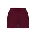 thumbnail image 6 of Women's Casual Drawstring Shorts with Pockets - Lightweight Polyester Athletic Shorts for Summer and Spring, 6 of 9