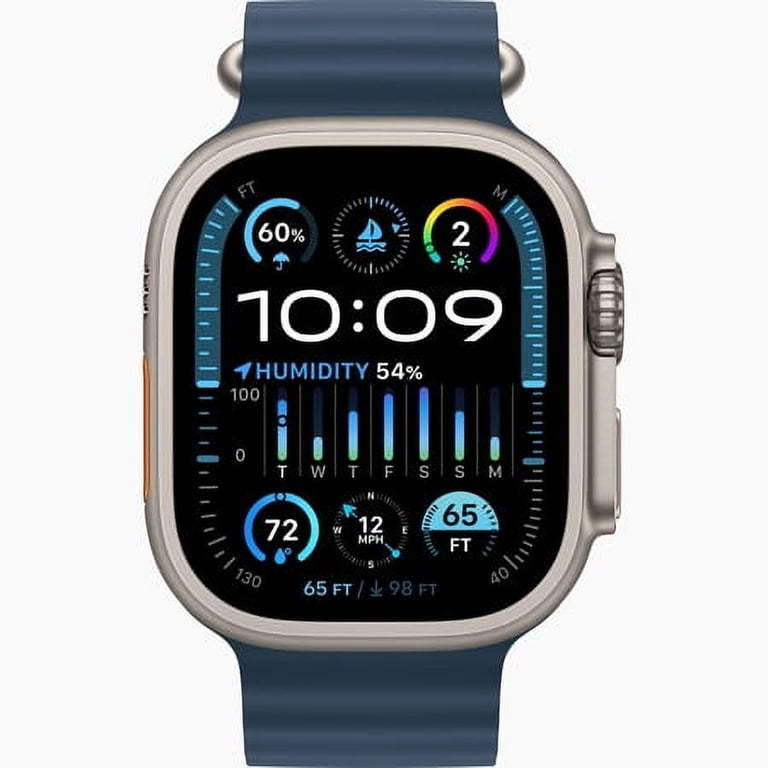 Apple Watch Ultra 2, 49mm, Titanium, Smartwatch with Ocean Band