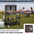 thumbnail image 6 of Frizi Charcoal and Gas Grill Combo with Black Dual Lids, Dual Fuel Propane Gas Grill with 2 Side Shelves for Outdoor Backyard Barbecue Cooking, 6 of 8