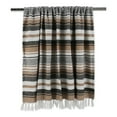 thumbnail image 2 of Farmhouse Stripe Throw 50x60" with 3" Fringe, Stone, 2 of 3
