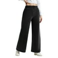 thumbnail image 4 of Aobny Flowy Jeans for Women Baggy Denim Black Jeans High Waisted Full Boyfriend Comfy Pants Women, 4 of 8