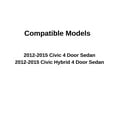 thumbnail image 2 of Driver Left Side Front Door Window Door Glass Compatible with Honda Civic 4 Door Sedan 2012-2015 Models, 2 of 6