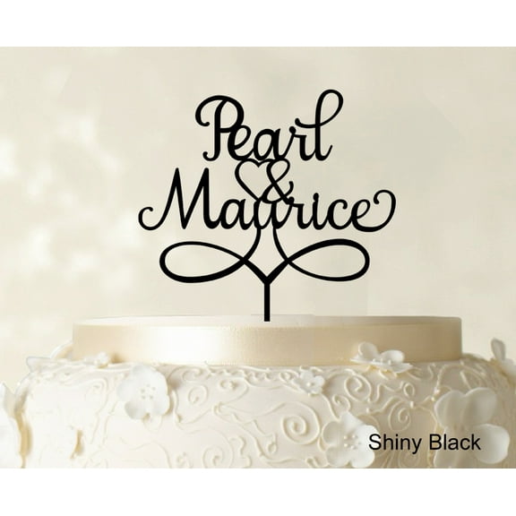 "Personalized ""Mr And Mrs"" Cake Topper Elegant Custom Cake Topper Cake Decorations Cake Color Option Available 6""-7"" Inches Wide"