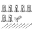 thumbnail image 1 of Paquete de 8 Pasadores de Clevis M3x10mm, Pasador de Cabeza Plana de Acero Inoxidable de Un Solo Orificio con Pasadores de Seguridad para Reparación de Mecánica de Remolques e Instalación de Muebles, 1 of 7