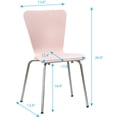 thumbnail image 6 of TMS Tula Modern Contemporary Stackable Bentwood Kids Chair (Set of 2), Pink, 6 of 7