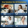 thumbnail image 6 of Blucalm V5.4 Wireless Headset with Microphone, Computer Headset with Charging Base & USB Dongle for PC, Wireless Headphones with Noise-Cancelling Mic for Work, WFH, Teams, 6 of 10