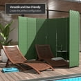 thumbnail image 6 of Red Lantern 6 ft. Tall Woven Fiber Outdoor All Weather Room Divider - 3 Panel - Green, 6 of 8