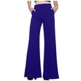 thumbnail image 1 of Pantalones casuales sencillos de color liso para mujer, 1 of 8