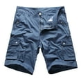 thumbnail image 1 of Men's Classic Relaxed Cargo Short Lightweight Multi Pocket Casual Outdoor Hiking Shorts(1Slate Blue,36), 1 of 4