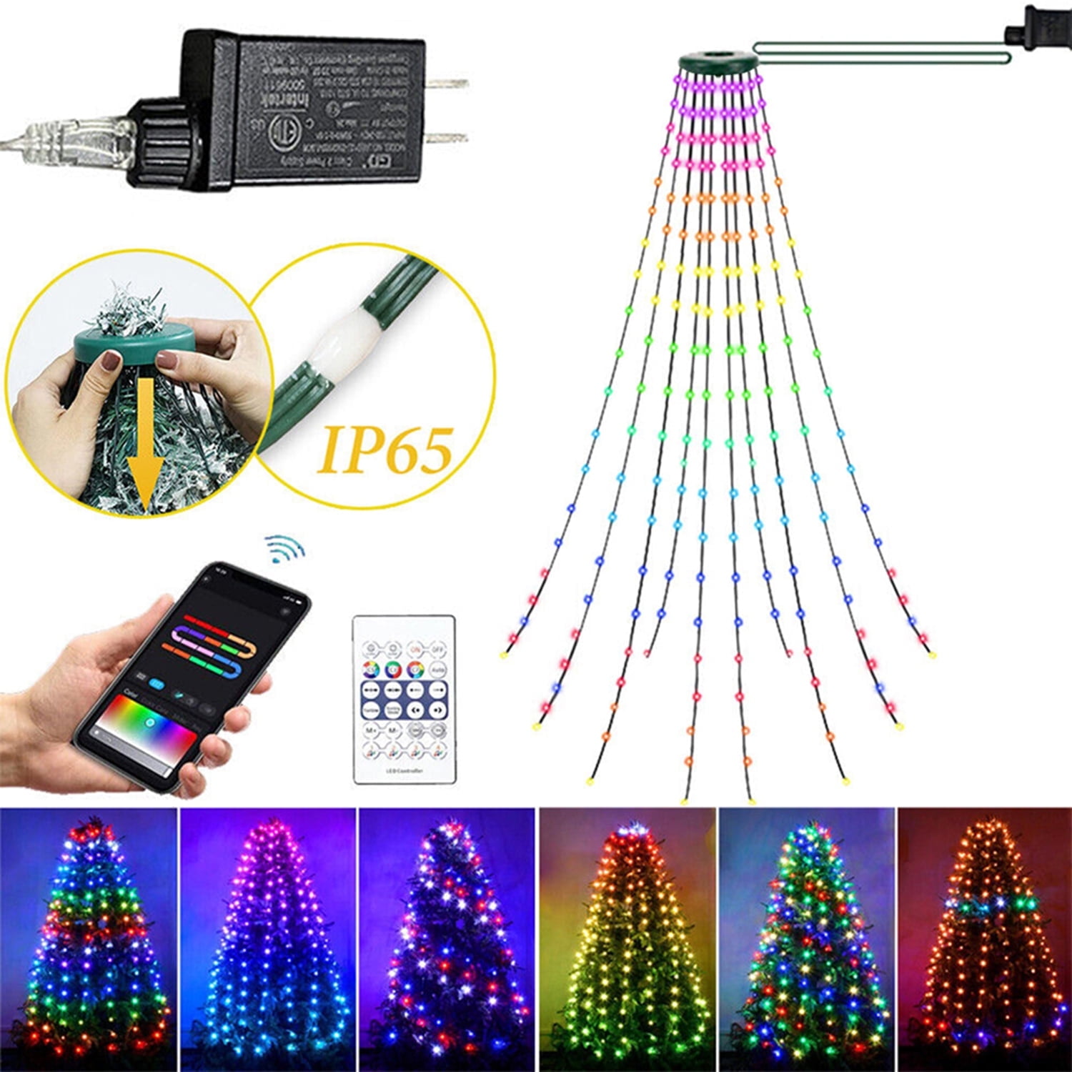 IC ICLOVER 200 LED Waterfall Christmas Lights photo 1
