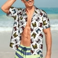 thumbnail image 4 of Cauagu Bulldog Sunglasses Face Print Hawaiian Shirt for Men,Casual Short Sleeve Button Down Shirts Summer Beach Men's Regular-Fit Short-Sleeve Print Shirt -XX-Large, 4 of 6