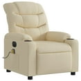 thumbnail image 4 of vidaXL Electric Massage Recliner Chair Cream Fabric, 4 of 9