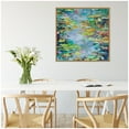 thumbnail image 3 of Kate and Laurel Sylvie Waterlilies at Giverny Framed Canvas Wall Art by Rachel Christopoulous 30 x 30 Natural, Mid Century Modern, Landscapes, Nature, Flowers Art for Wall Decor, Living Room, Bedroom, 3 of 8
