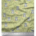 thumbnail image 1 of Soimoi Poly Georgette Fabric Floral,Heart & Bear Kids Printed Craft Fabric by The Yard 42 Inch Wide, 1 of 1