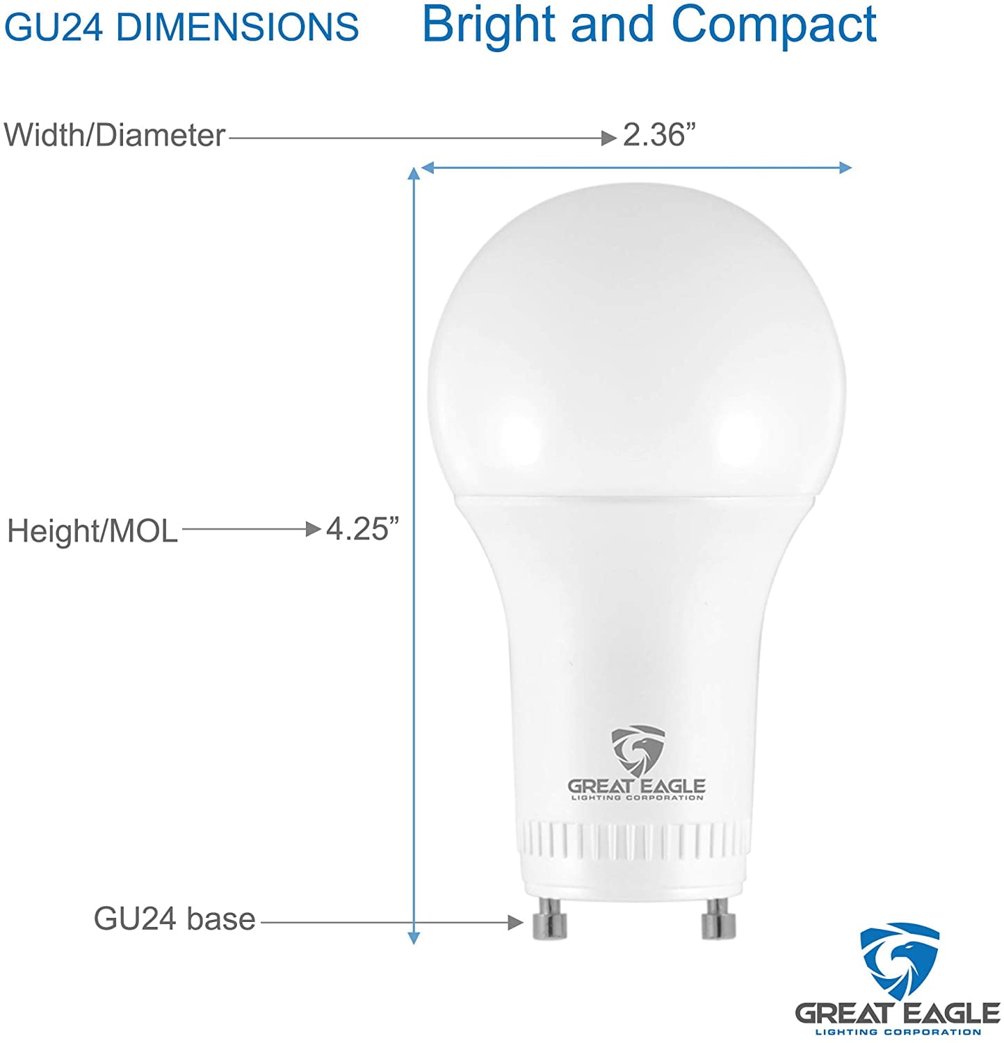 Great Eagle LED Gu24 Base A19 Shape 9w Dimmable 3000k Soft for sale online 60w Equivalent 