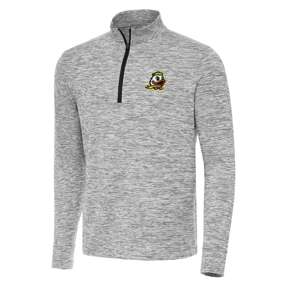 Men's Antigua Black Oregon Ducks Cause Quarter-Zip Top