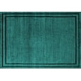 thumbnail image 1 of Ahgly Company Machine Washable Indoor Rectangle Oriental Turquoise Blue Industrial Area Rugs, 3' x 5', 1 of 4