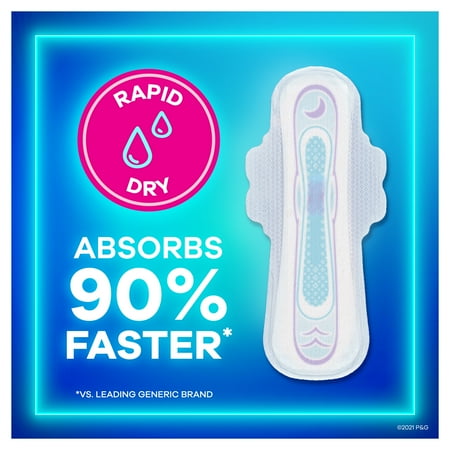 Always Ultra Thin Pads with Wings, Regular, Unscented, 18 Ct