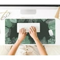 thumbnail image 4 of Green Plants Desk Mat Tropical Leaves Mouse Pad Cute, Large Extendded Gaming Deskmat, XXL Laptop Keyboard Mouse Mat Desktop Matt Women Office Desk Accessories Mousepad Desk Cover Mat, 31.5"x15.75", 4 of 6