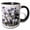 Black/White, variant on 3drose, Purple Flower Tree Jacaranda Against Bright Sky, 11oz Two-tone Black Mug
