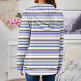 thumbnail image 4 of Ftwytp Womens Long Hoodies Zip Up Stripe Print Long Sleeves Fleece Longline Hoodie Sweatshirts Casual Loose Hooded Coat Zipper Plus Size Pullover Jacket with Pockets, 4 of 6